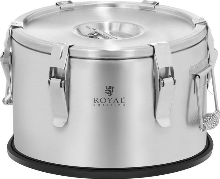Produktbild Royal Catering Thermobehälter Thermobox Warmhaltebehälter Speisen Edelstahl 10 L Stapelbar (10 l)
