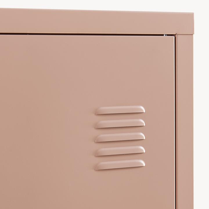 Actual product image En.Casa Einzelspind Kurikka 137x38x38 cm Hellbraun (38 x 38 x 137 cm)