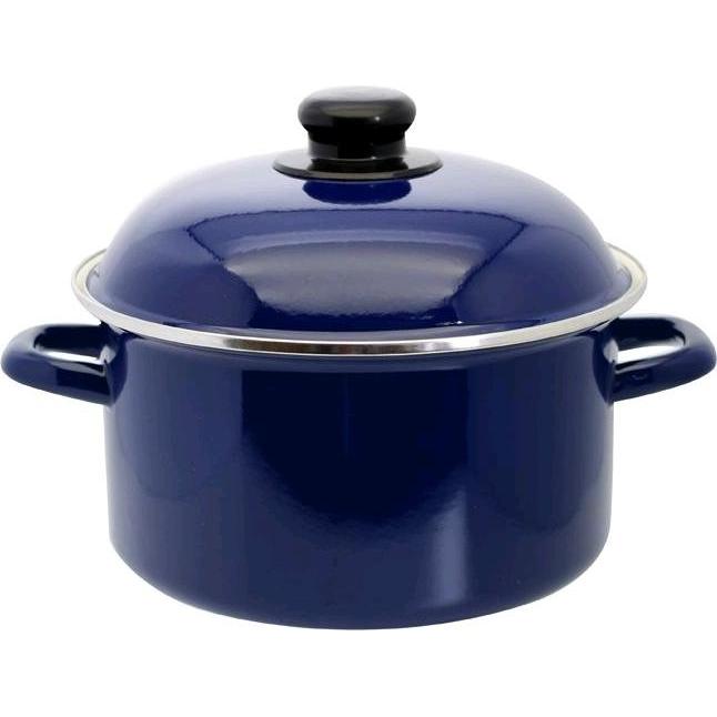 Magni ELO Fleischtopf Royalblau emailliert 20cm 13220, Pfanne + Kochtopf, Blau