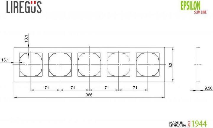 Produktbild Liregus FRAME EPSILON SLIM 14-145-05 BLACK