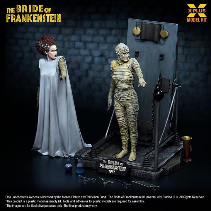 Actual product image X-Plus Bride of Frankenstein Plastic Model Kit 1/8 Bride of Frankenstein 21 cm