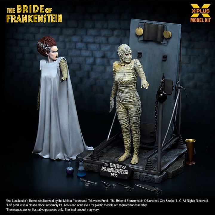 Produktbild X-Plus Frankensteins Braut Plastic Model Kit 1/8 Bride of Frankenstein 21 cm