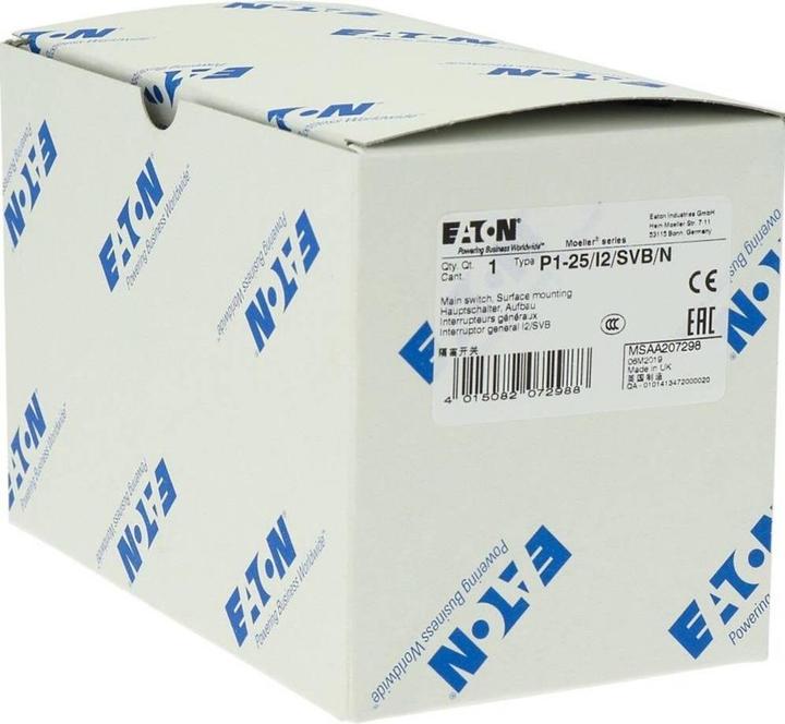 Image du produit Eaton Interrupteur principal I2/SVB P1-25/I2/SVB/N