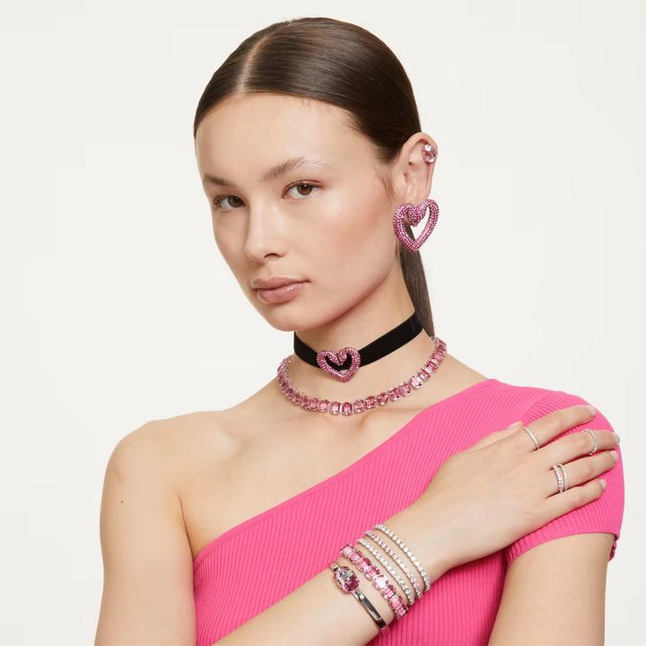 Produktbild Swarovski Matrix Tennis Armband Rundschliff Weiss (19 cm, Swarovski Metall)