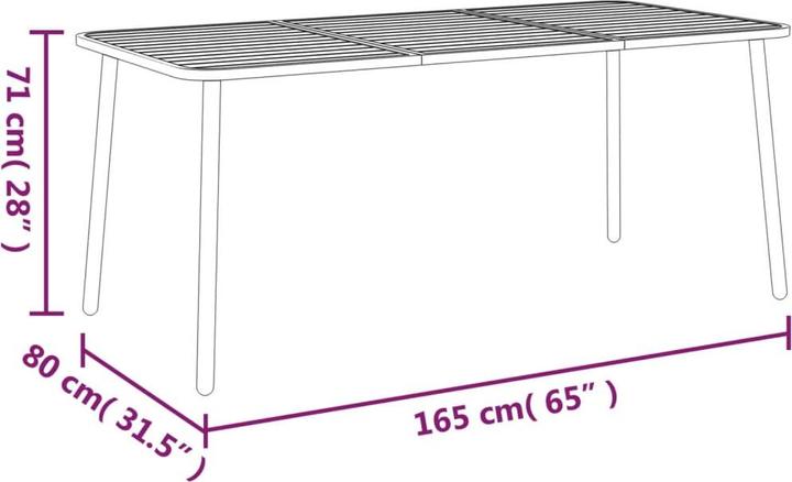 Produktbild vidaXL Gartentisch