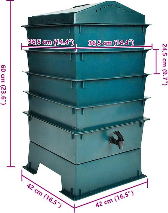 Produktbild vidaXL Wurmkomposter