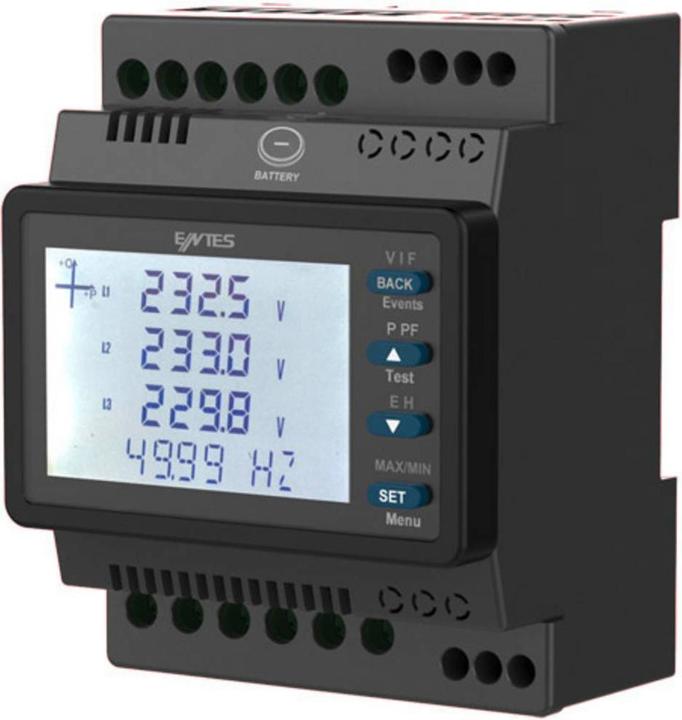 Actual product image Entes Digital DIN Rail Meter Multimeter for DIN Rail RS 485 Analog Output 2x Digital Input Di