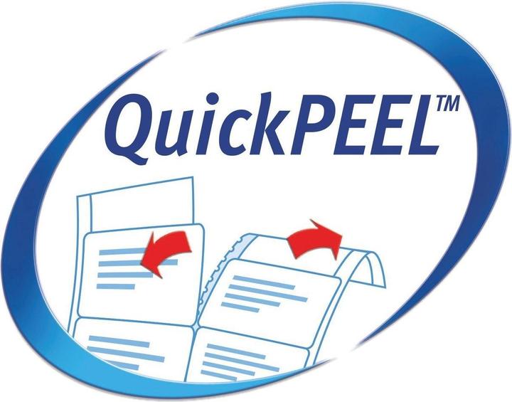 Actual product image Avery L7560-25 printer label Transparent