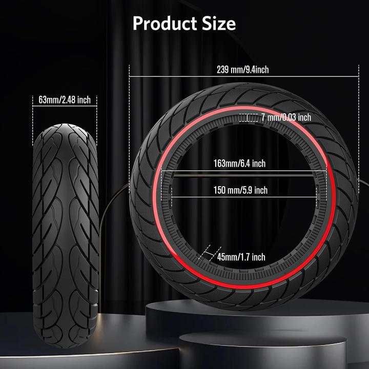 Actual product image Ouxi Ersatz-Vollgummireifen