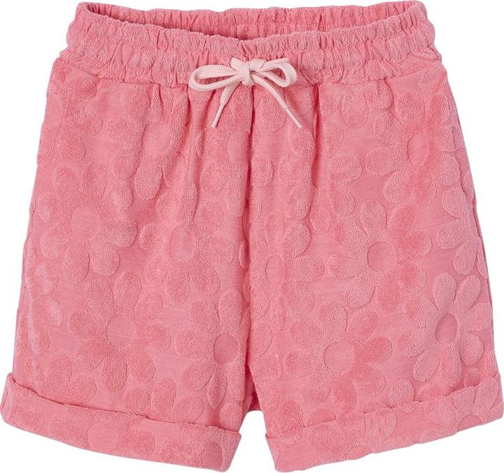 Vertbaudet Mädchen-Set mit Frottee-Blumen: Sweatshirt & Shorts