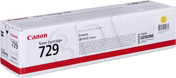 Actual product image Canon 729 (Y)