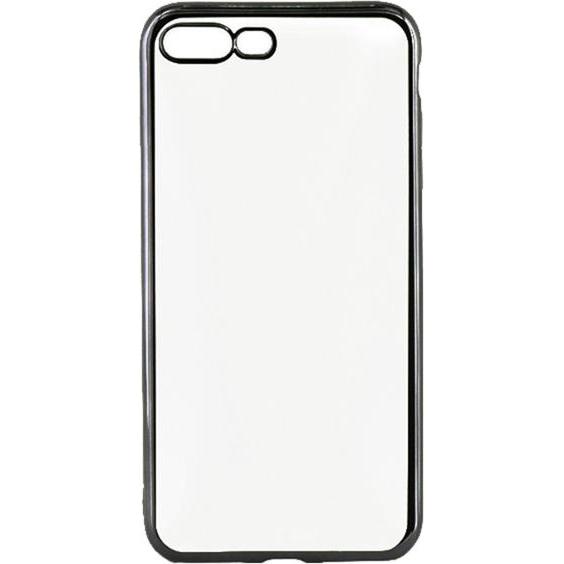 Tellur Cover Silicone for iPhone 7 Plus black edges (Apple iPhone 7 Plus), Smartphone Hülle, Schwarz, Transparent