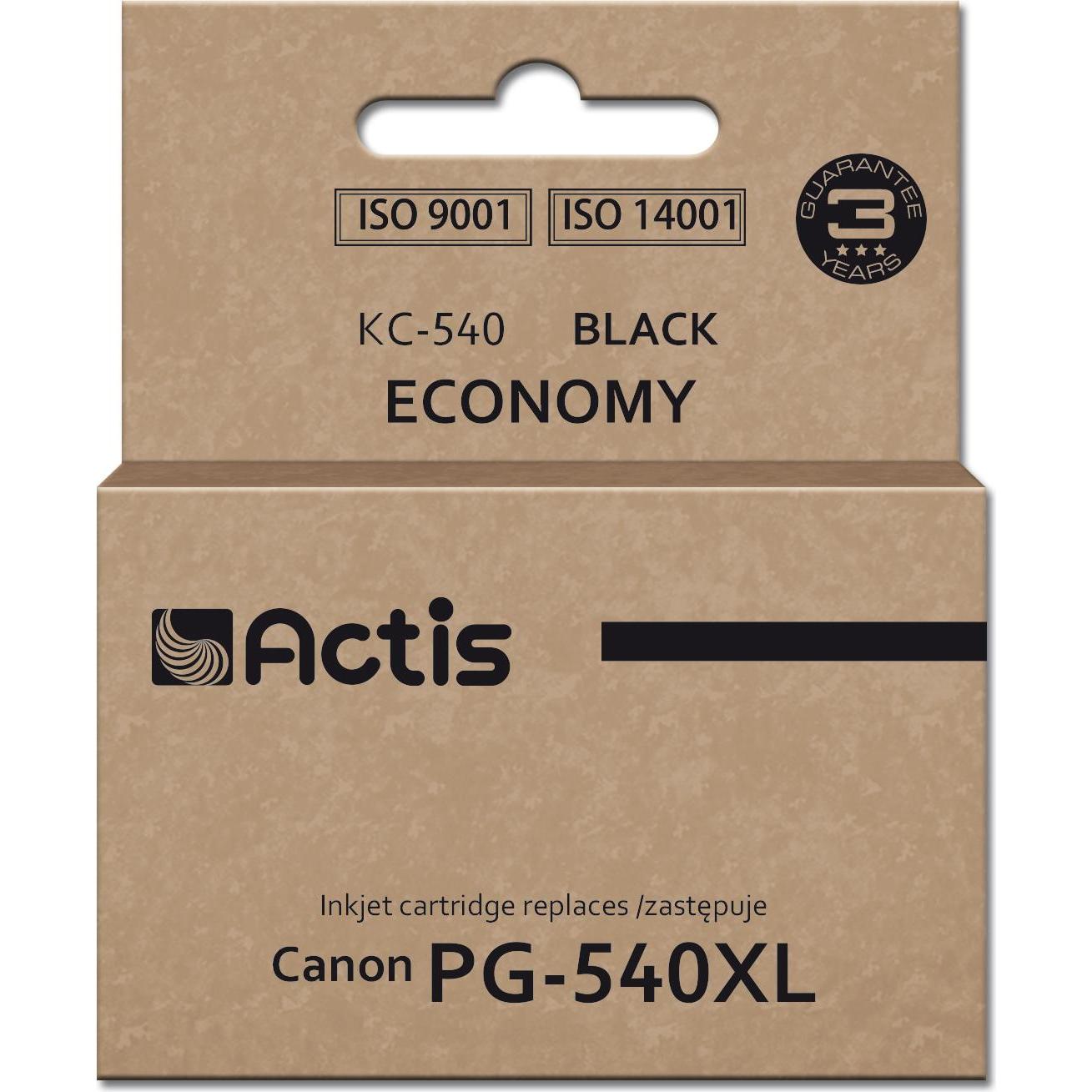 Actis, Cartucce, KC-540 Tinte für Canon Drucker (Ersatz Canon PG-540XL) Supreme 22 ml schwarz (FC)