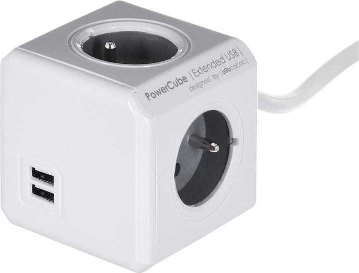 Produktbild Allocacoc PowerCube Extended USB E(FR), Verlängerungskabel 4 AC-Ausgänge (4 x, CEE 7/5, 3 m)