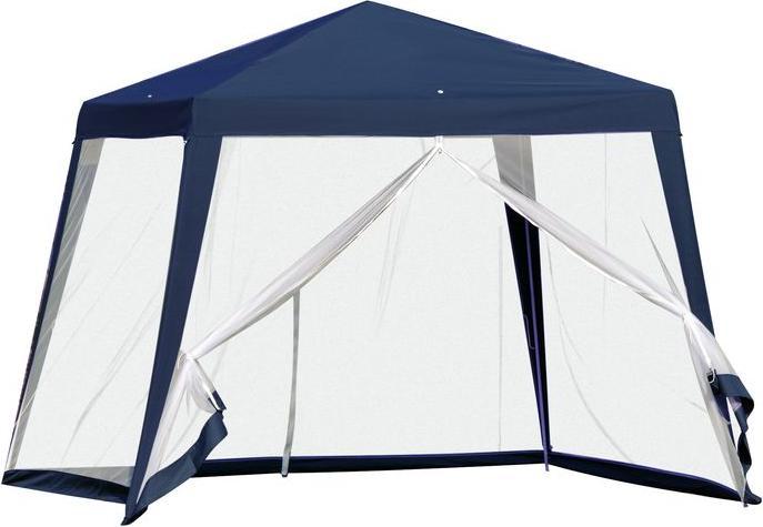 Immagine prodotto Swisshandel24 Gartenpavillon 3x3m wetterfest mit Moskitonetz, Polyester in Blau (300 cm, 300 cm)