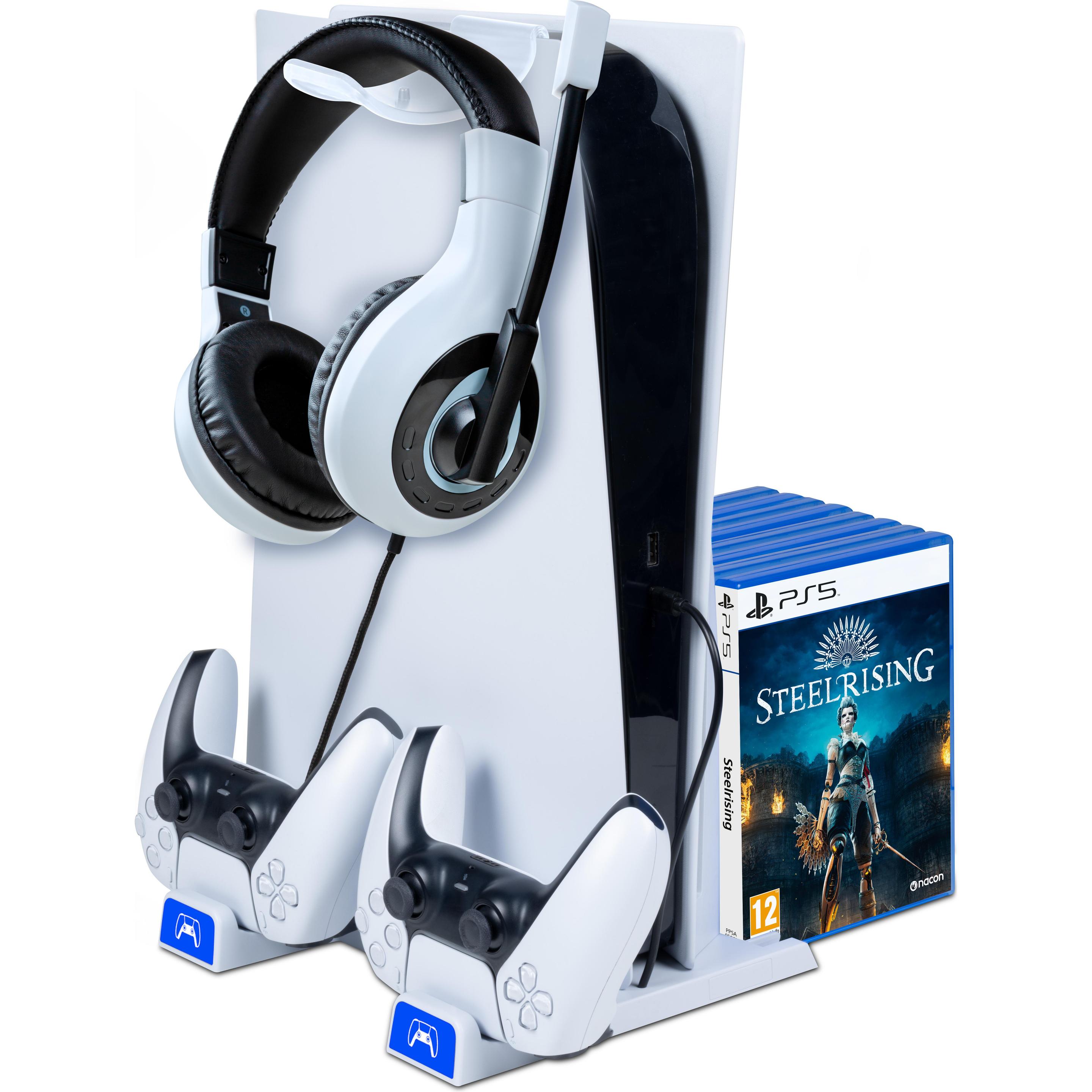 Bigben Bianco Charging Station Ps5/Ps5 Slim (Ps5), Accessori Per Controller Gaming,