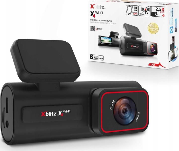Produktbild Xblitz X4 UHD Car Camera with WiFi Parking Mode USBC (GPS-Empfänger, Eingebautes Display, Eingebautes Mikrofon, 2.5K)