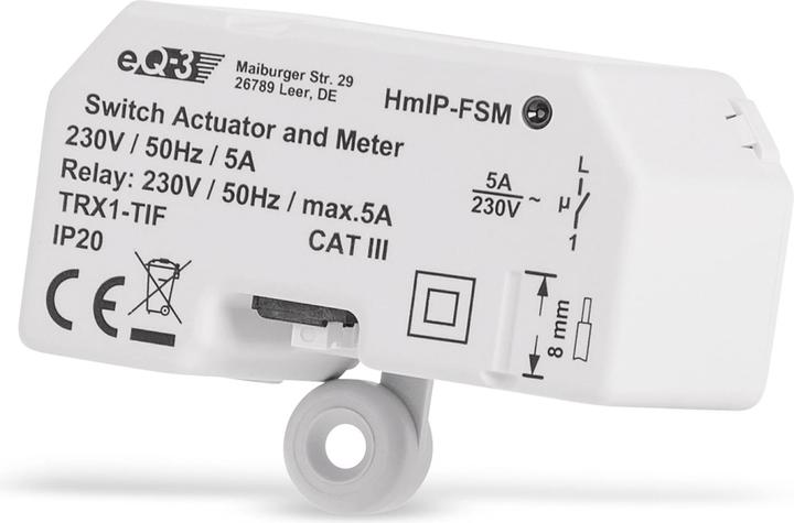 Produktbild Homematic IP Schalt-Mess-Aktor - Unterputz (Schaltaktor)