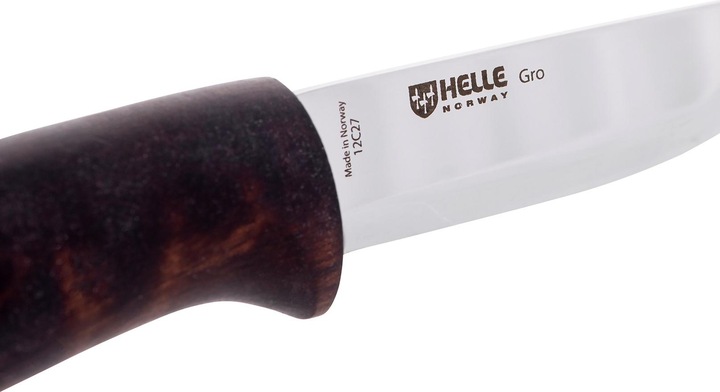Immagine prodotto Helle Coltello da cintura GRO, acciaio Sandvik 12C27, inossidabile, manico in legno di betulla, fodero in (9.30 cm)