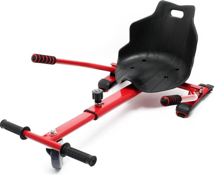 Wiltec Sedile scooter rosso regolabile per kart 120kg compatibile con hoverboard