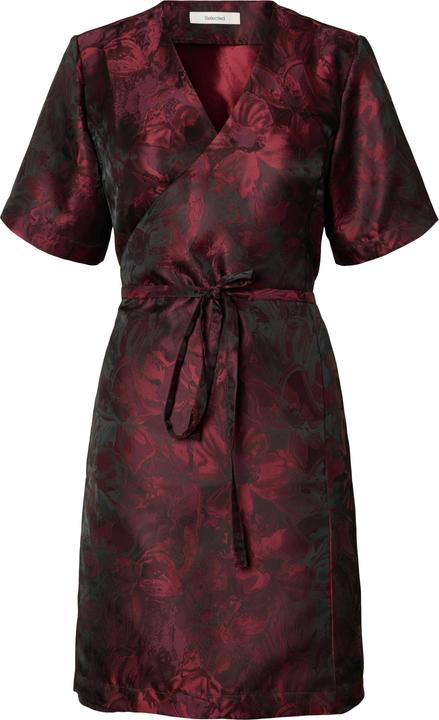 Image du produit Selected Jacquard Kleid mit V-Ausschnitt (40)