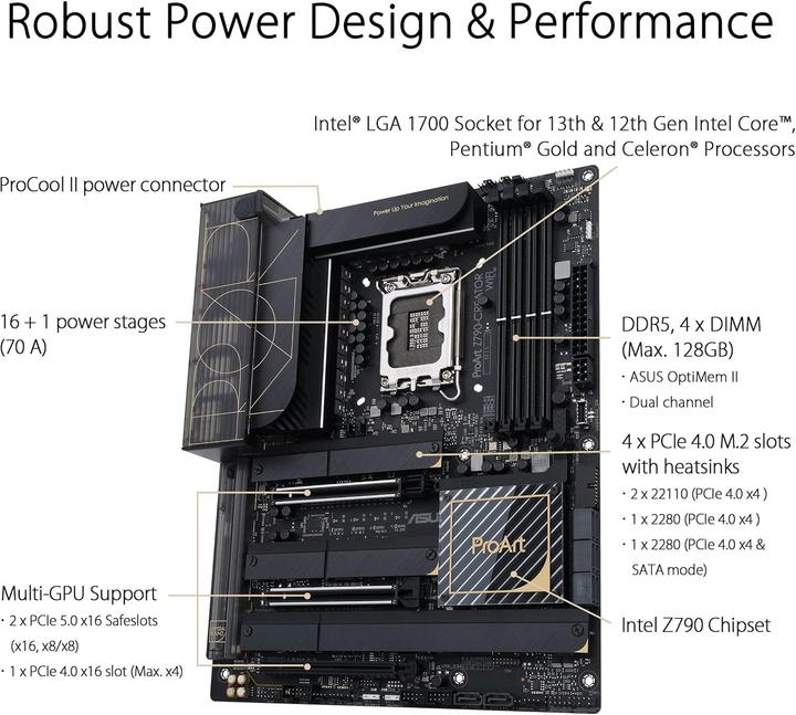 Produktbild ASUS ProArt Z790-Creator WIFI (LGA 1700, Intel Z790, ATX)