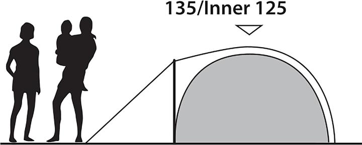 Actual product image Outwell - Cloud 4 - Green - 4-person (Dome tent, 6.30 kg, 4 persons)