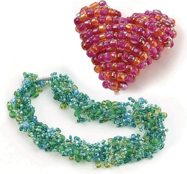 Actual product image Folia Rocailles beads yellow/red