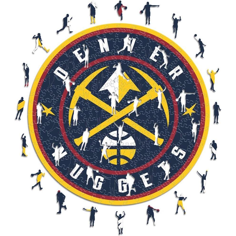 Iconic NBA - Denver Nuggets - Logo - Holz Puzzle Grösse L (500 Teile) (500 Teile)