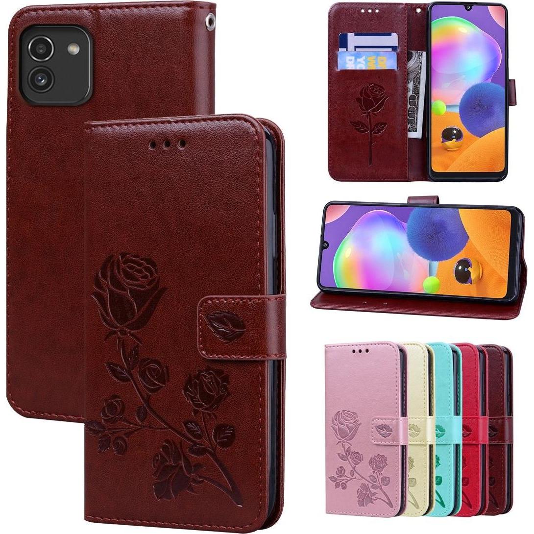 König Design Hülle Handy Schutz für Samsung Galaxy A03 Case Cover Tasche Etuis Bumper Wallet (Samsung Galaxy A03), Smart...