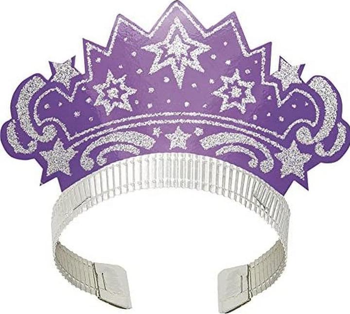 Produktbild Unique Party Tiara Glitzer 12erPack (100% synthetisches Material)
