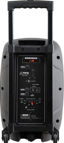 Actual product image Party 8LED Mobile Loudspeaker 20 cm 8 inch mains-operated, rechargeable battery