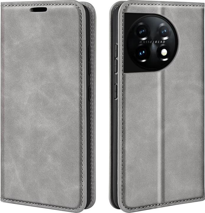 Actual product image Cover-Discount One Plus 11 - Stand Flip Case Cover grey (OnePlus 11)