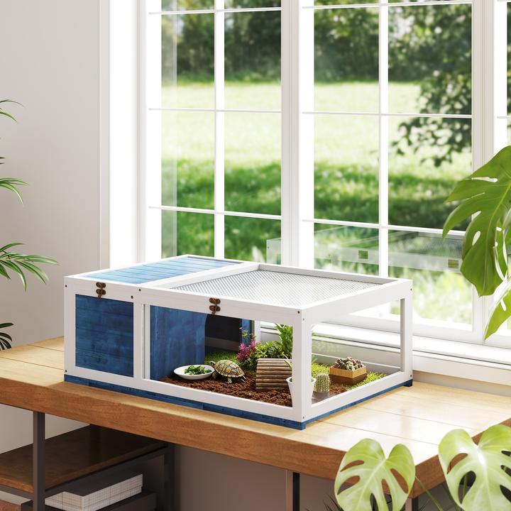 Immagine prodotto PawHut Schildkrötenhaus Tannenholz Blau