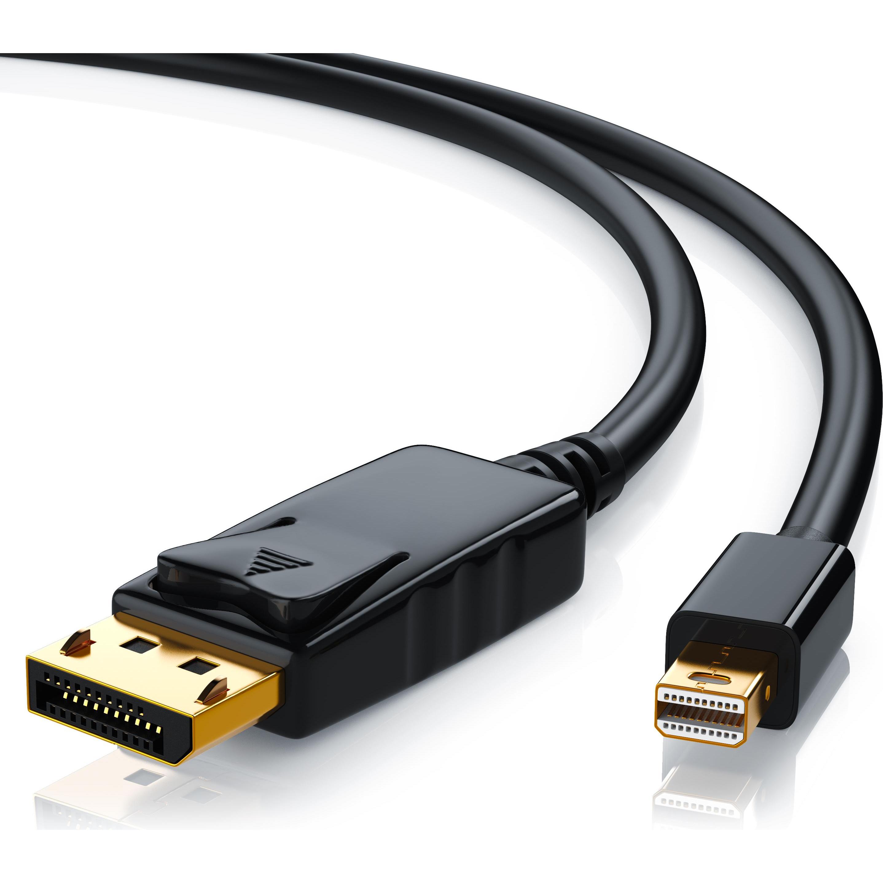 CSL Mini DisplayPort zu DisplayPort Kabel - Audio Video Kabel - FullHD - kompatibel Apple Lenovo Surface (1 m, DisplayPo...