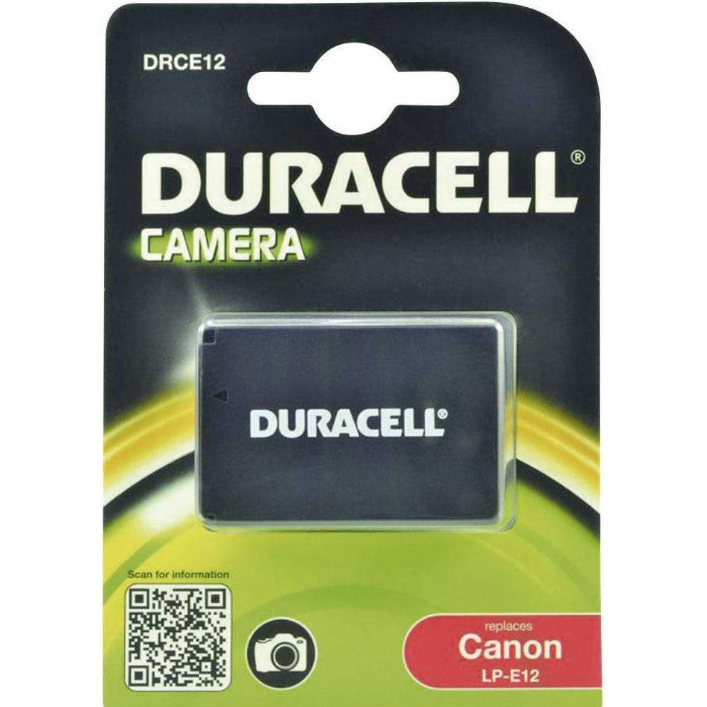 Duracell Lp-E12 (Batteria della fotocamera), Alimentatore fotocamera, Nero