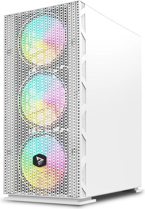 Actual product image Savio Obudowa komputerowa ARGB Mesh/Glass, Raptor X1 Biała (ITX, mATX, ATX)
