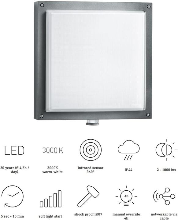 Immagine prodotto Steinel LED SensorLight L 690 PMMA (700 lm, IP44)