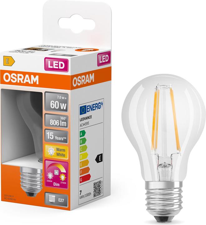 Produktbild Osram Led Classic A Glow (E27, 806 lm, 4x)