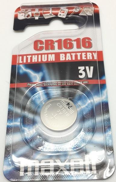 Actual product image Maxell Button cell CR1616 1 piece (1 pcs., CR1616, 55 mAh)