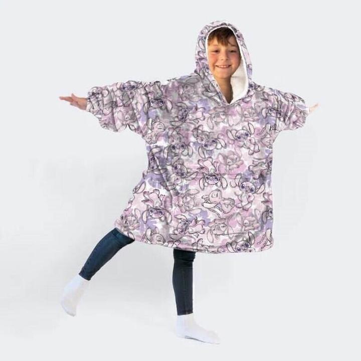 Produktbild Disney Stitch Angel oversize sweatshirt coat kids coral (One Size)