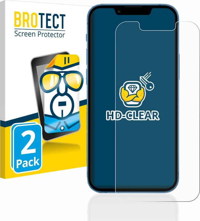 BROTECT Screen Protector Clear (2 Piece, Apple iPhone 13 mini)