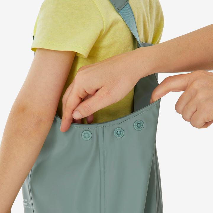 Produktbild Quechua Regenhose Latzhose Kinder wasserdicht Wandern - MH900 grün (104)