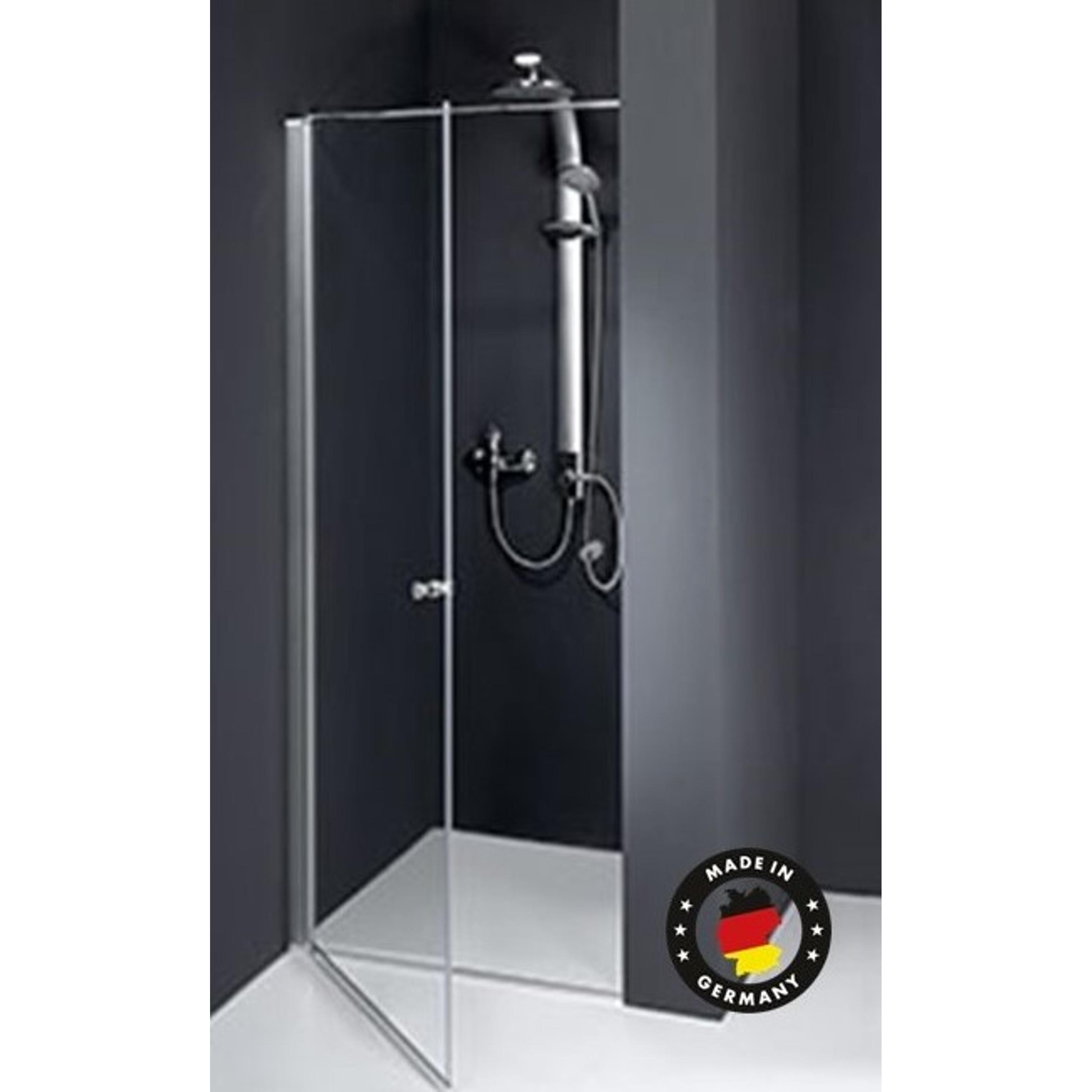 Dusbad, Duschkabine + Duschwand, Duschabtrennung Vital 5 Pendeltür in Nische ESG 5mm (90 cm, 202.50 cm)