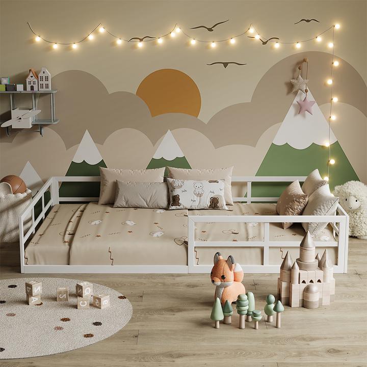 Actual product image VitaliSpa Bodenbett aus Metall Minno, Weiss, 205 x 125 cm ohne Matratze (120 x 200 cm)