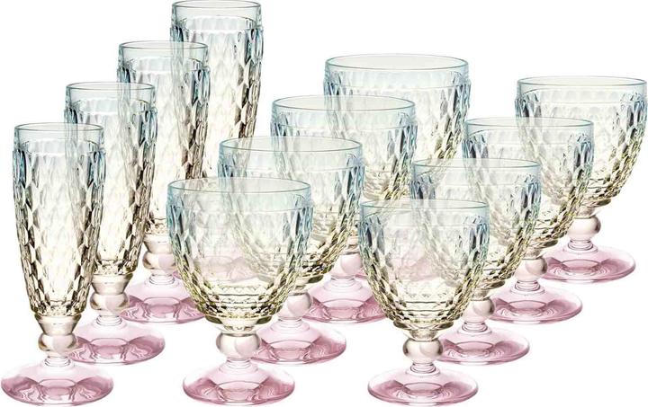 Villeroy & Boch Boston Pearl Wein- und Sektgläser-Set (20 cl, 12 Gläser, Weingläser Set, Sektgläser)