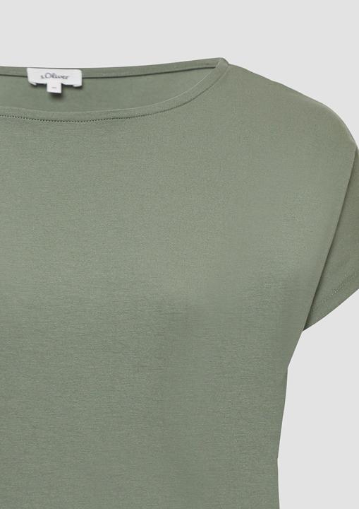 Produktbild S.Oliver T-Shirt Fliessendes Jersey-Shirt mit überschnittenen Schultern (46)