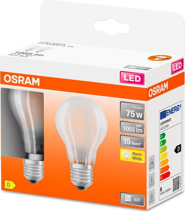 Immagine prodotto Osram Stella CLA (E27, 7.50 W, 1055 lm, 3 x, D)