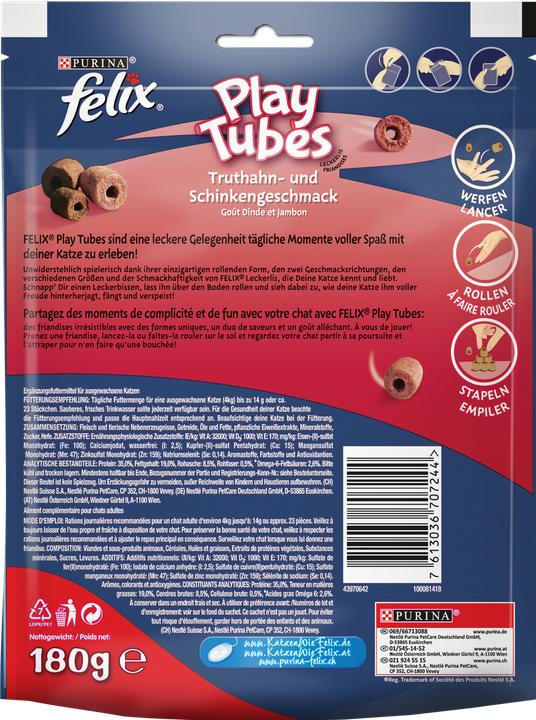 Image du produit Felix play tube Dinde et jambon (1 pcs, 180 g)