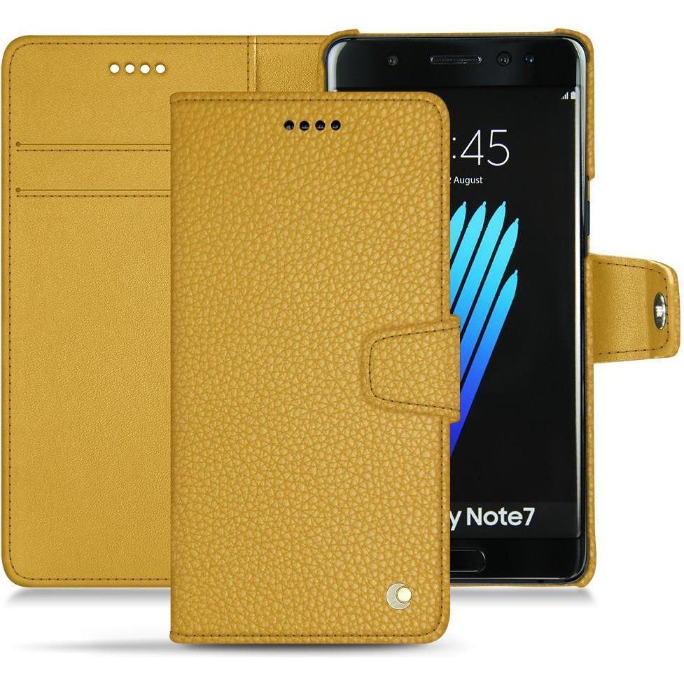 Noreve Lederschutzhülle Wallet (Samsung Galaxy Note 7), Smartphone Hülle, Orange